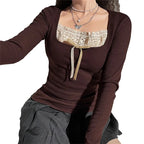 Women Fairy Y2K Laced Top