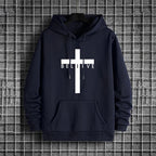 Jesus Cross Printed Hoodie