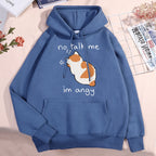 No Talk Me I'm Angy  Cat Pullover Hoodie