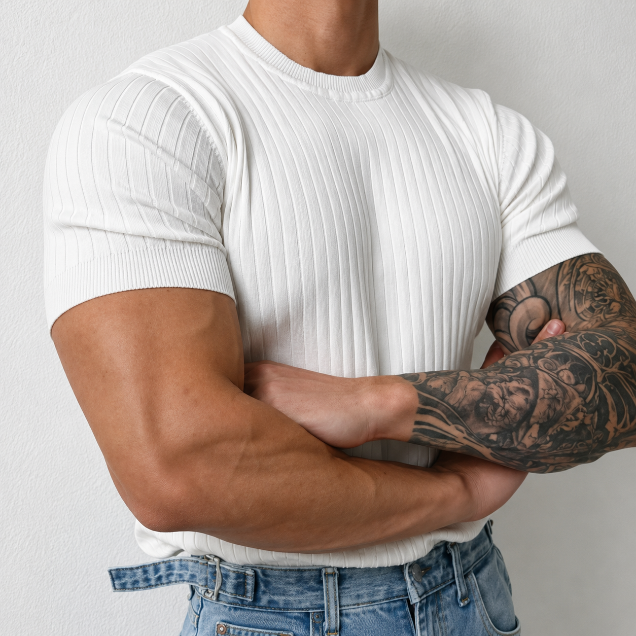 Men's Vertical Striped Cotton Shirt