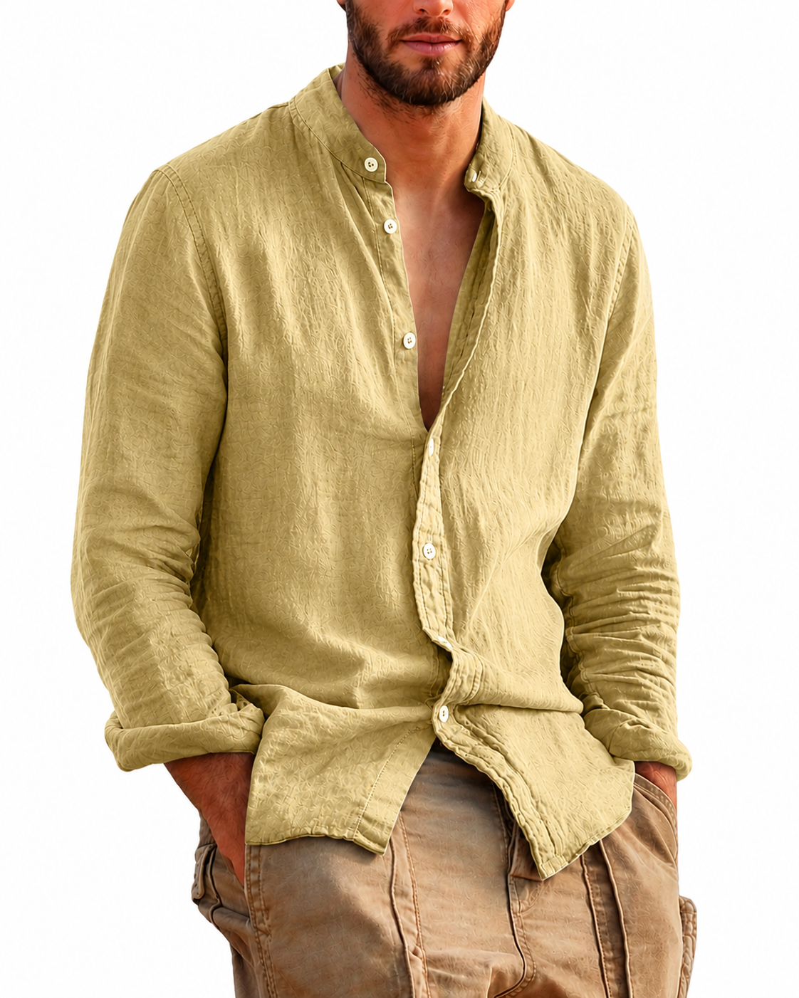 Men's Long Sleeve Hawaiian Shirt